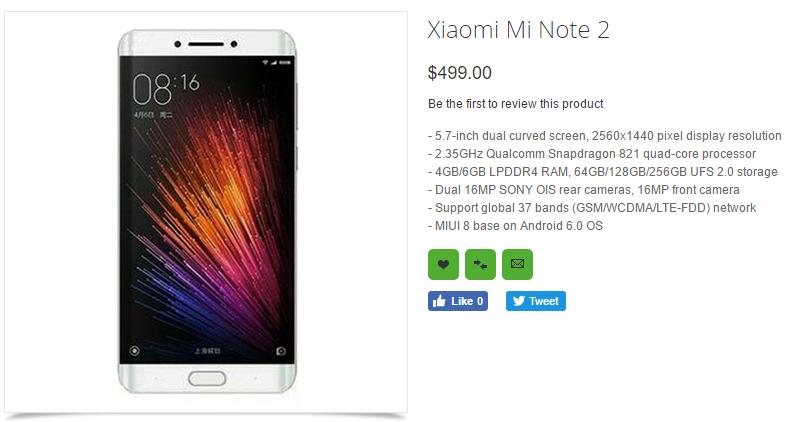 Xiaomi Mi Note 2